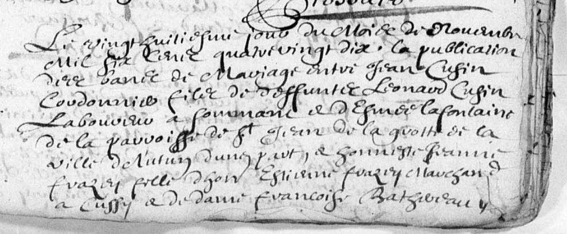 Mariage Jean Cusin Jeanne Frazey 28 11 1690 -1.jpg
